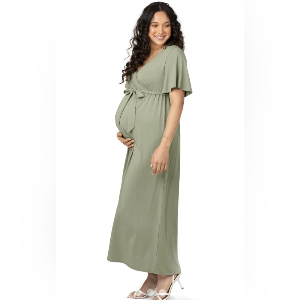 Maternity wrap dress short sleeve dress!
